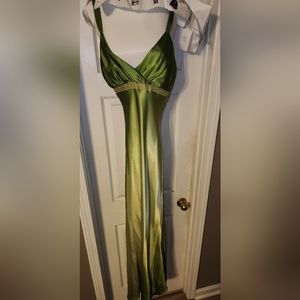 Green evening gown